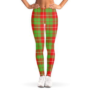 Xmas Plaid Pattern Print Women's Leggings