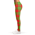 Xmas Plaid Pattern Print Women's Leggings