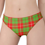 Xmas Plaid Pattern Print Women's Panties