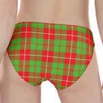 Xmas Plaid Pattern Print Women's Panties