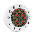 Xmas Poinsettia Pattern Print Alarm Clock