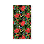 Xmas Poinsettia Pattern Print Baby Crib Sheet