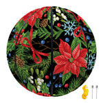 Xmas Poinsettia Pattern Print Basketball