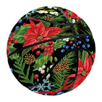 Xmas Poinsettia Pattern Print Basketball