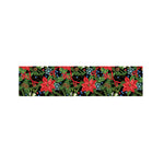Xmas Poinsettia Pattern Print Bed Runner