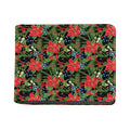 Xmas Poinsettia Pattern Print Bifold Wallet