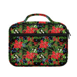 Xmas Poinsettia Pattern Print Briefcase Bible Bag