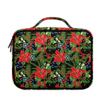 Xmas Poinsettia Pattern Print Briefcase Bible Bag