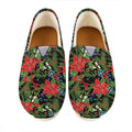 Xmas Poinsettia Pattern Print Casual Shoes