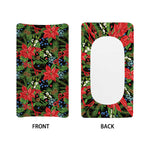 Xmas Poinsettia Pattern Print Changing Pad Cover
