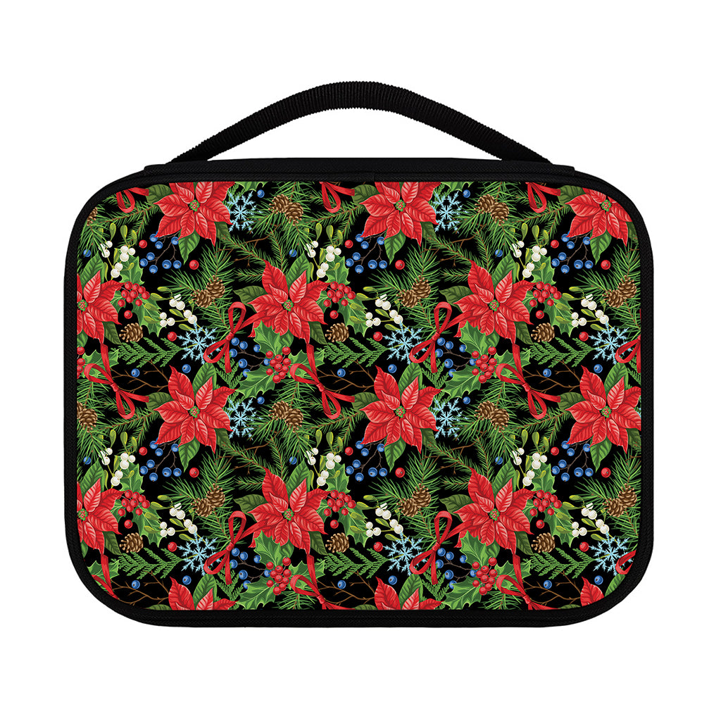 Xmas Poinsettia Pattern Print Classic Bible Case