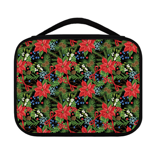 Xmas Poinsettia Pattern Print Classic Bible Case