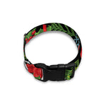 Xmas Poinsettia Pattern Print Dog Collar