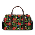 Xmas Poinsettia Pattern Print Duffel Bag