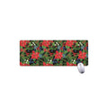 Xmas Poinsettia Pattern Print Extended Mouse Pad