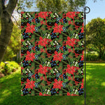 Xmas Poinsettia Pattern Print Garden Flag