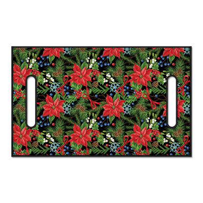 Xmas Poinsettia Pattern Print Golf Cart Seat Cover