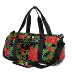 Xmas Poinsettia Pattern Print Gym Bag