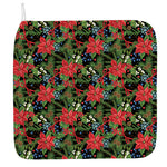 Xmas Poinsettia Pattern Print Hand Towel