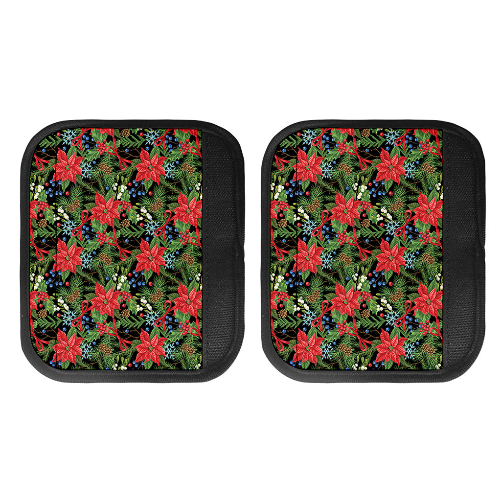 Xmas Poinsettia Pattern Print Handle Covers