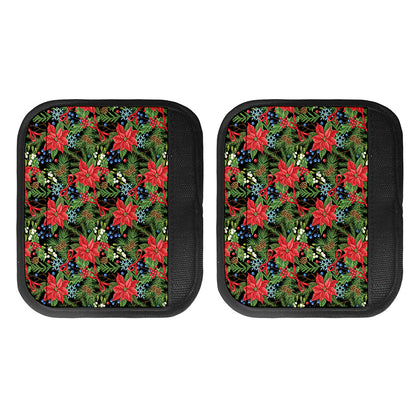 Xmas Poinsettia Pattern Print Handle Covers