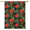 Xmas Poinsettia Pattern Print House Flag