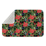 Xmas Poinsettia Pattern Print Indoor Door Mat