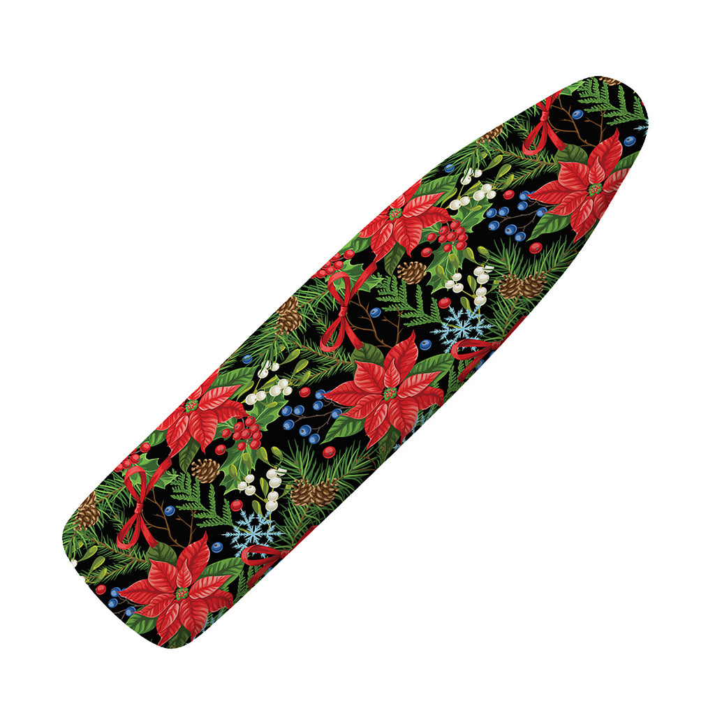 Xmas Poinsettia Pattern Print Ironing Board Cover