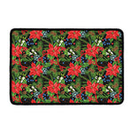 Xmas Poinsettia Pattern Print Kitchen Mat