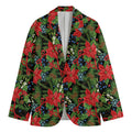 Xmas Poinsettia Pattern Print Men's Blazer