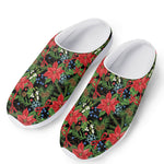 Xmas Poinsettia Pattern Print Mesh Casual Shoes