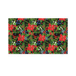 Xmas Poinsettia Pattern Print Polyester Flag