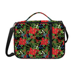 Xmas Poinsettia Pattern Print Shoulder Strap Bible Bag
