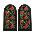 Xmas Poinsettia Pattern Print Skillet Handle Cover
