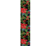 Xmas Poinsettia Pattern Print Table Runner