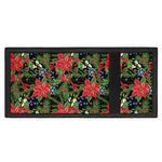 Xmas Poinsettia Pattern Print Trifold Wallet