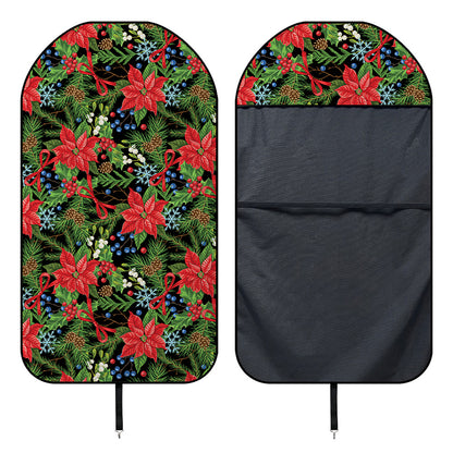 Xmas Poinsettia Pattern Print Waterproof Car Seat Cover