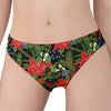 Xmas Poinsettia Pattern Print Women's Panties