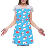 Xmas Polar Bear Pattern Print Adjustable Apron