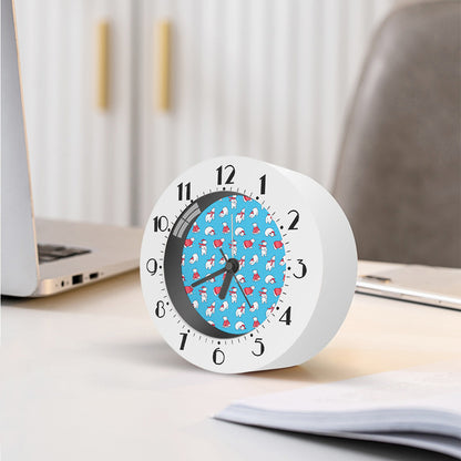 Xmas Polar Bear Pattern Print Alarm Clock