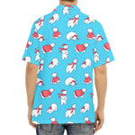 Xmas Polar Bear Pattern Print Aloha Shirt
