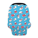 Xmas Polar Bear Pattern Print Baby Seat Cover