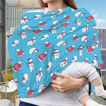 Xmas Polar Bear Pattern Print Baby Seat Cover