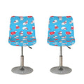 Xmas Polar Bear Pattern Print Bar Stool Covers