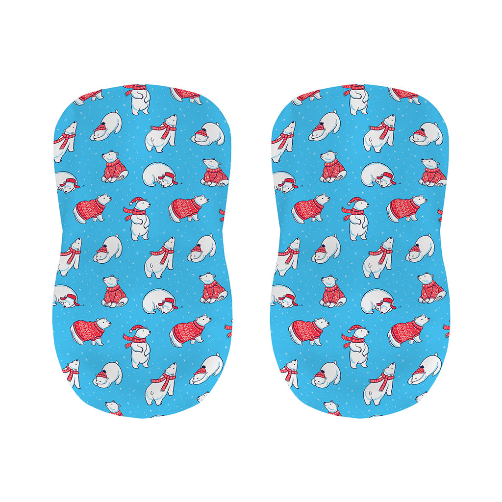 Xmas Polar Bear Pattern Print Bar Stool Covers