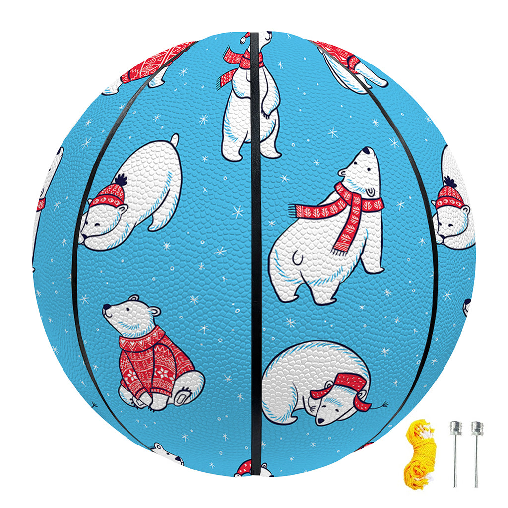 Xmas Polar Bear Pattern Print Basketball