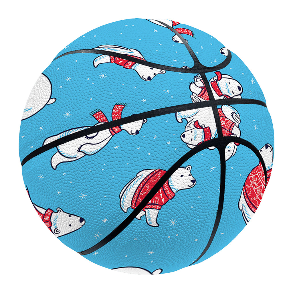 Xmas Polar Bear Pattern Print Basketball
