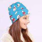 Xmas Polar Bear Pattern Print Beanie