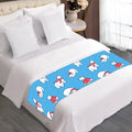Xmas Polar Bear Pattern Print Bed Runner