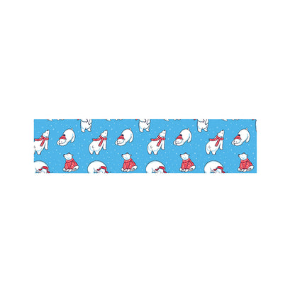Xmas Polar Bear Pattern Print Bed Runner
